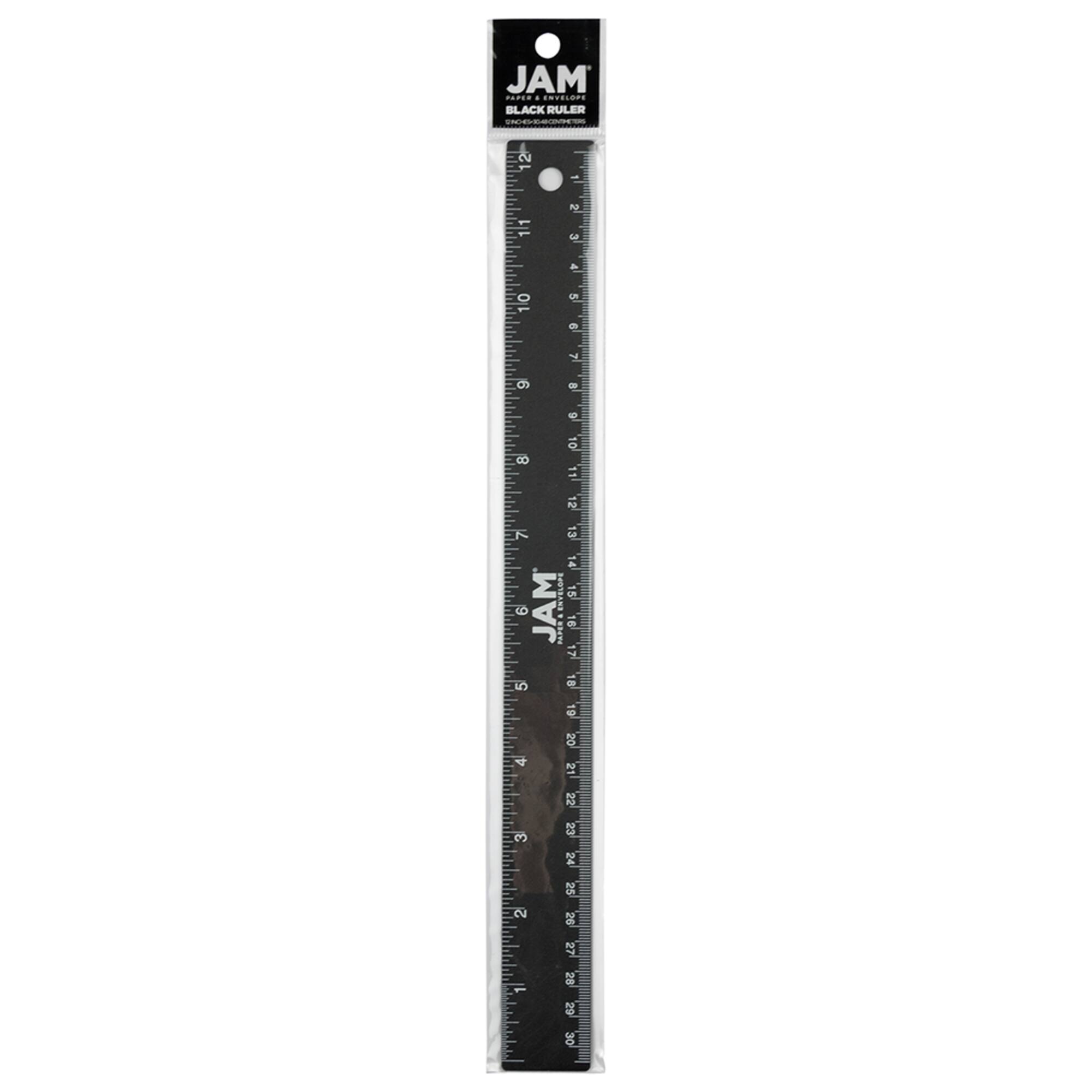 JAM Paper Metallic Stainless Steel Ruler